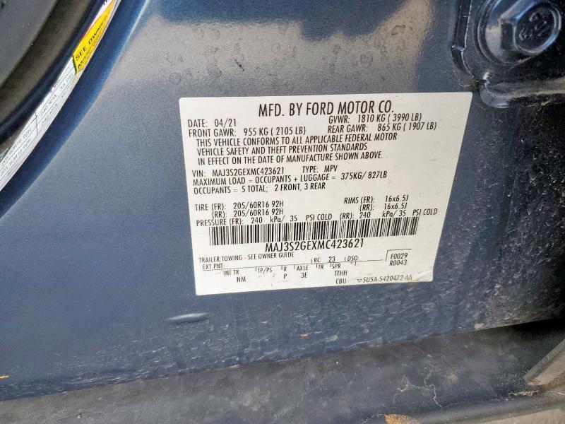 2021 FORD ECOSPORT S - MAJ3S2GEXMC423621