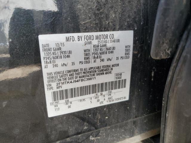 2015 FORD EDGE SEL - 2FMTK4J94FBC39811