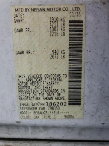 2015 NISSAN ALTIMA 2.5 - 1N4AL3AP7FN386202