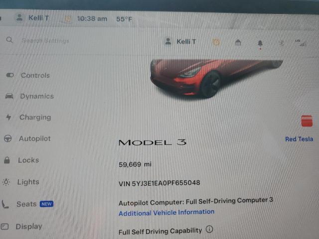 2023 TESLA MODEL 3 - 5YJ3E1EA0PF655048