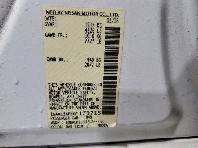 2016 NISSAN ALTIMA 2.5 - 1N4AL3AP2GC179715