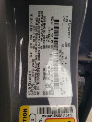 2016 FORD FOCUS RS WF0DP3TH8G4115476