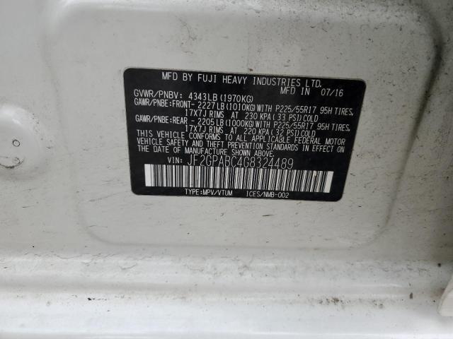 2016 SUBARU CROSSTREK - JF2GPABC4G8324489