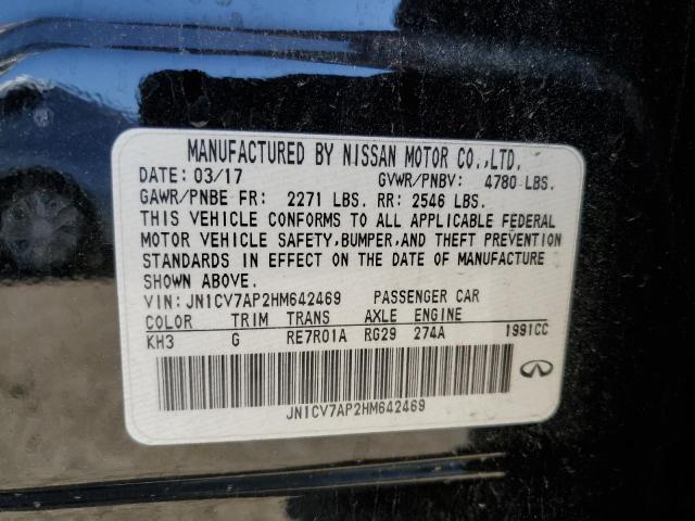 2017 INFINITI Q50 BASE JN1CV7AP2HM642469