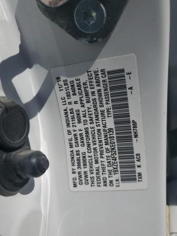 2019 HONDA INSIGHT EX - 19XZE4F52KE018139