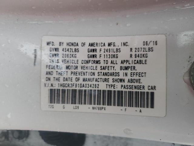 2016 HONDA ACCORD EXL - 1HGCR3F81GA034262