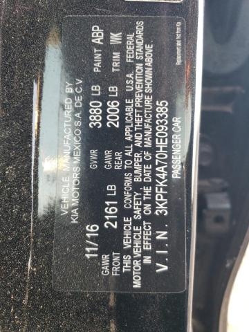 3KPFK4A70HE093385 2017 KIA FORTE