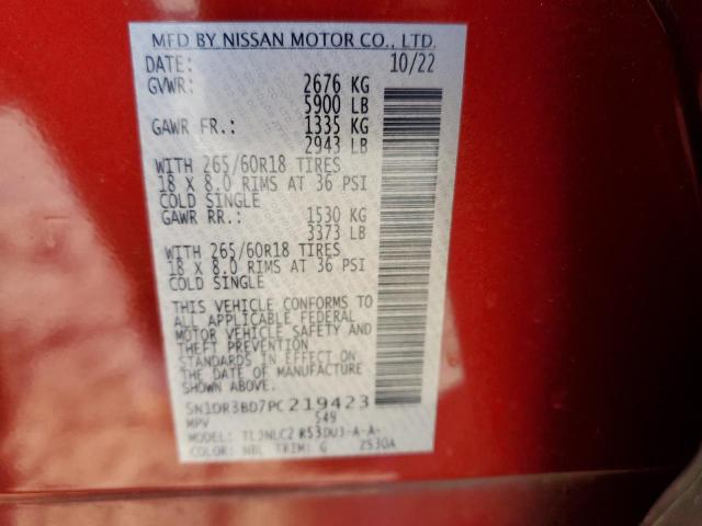 2023 NISSAN PATHFINDER - 5N1DR3BD7PC219423
