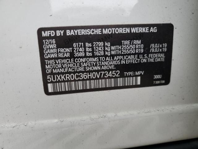 2017 BMW X5 XDRIVE3 - 5UXKR0C36H0V73452
