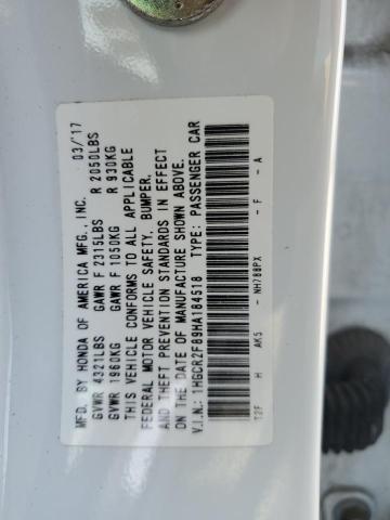 2017 HONDA ACCORD EXL - 1HGCR2F89HA184518
