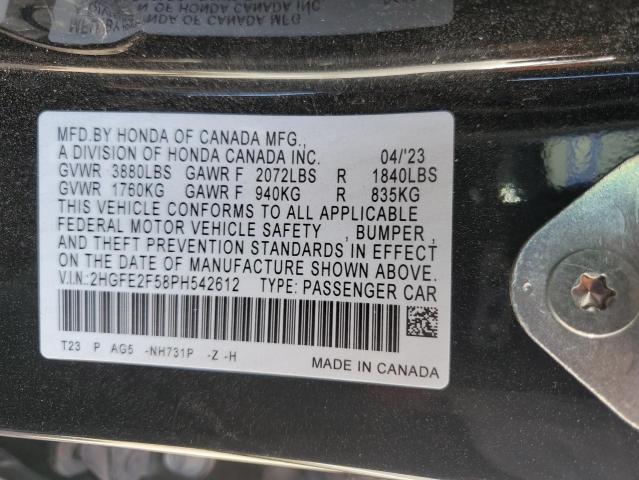 2HGFE2F58PH542612 2023 HONDA CIVIC