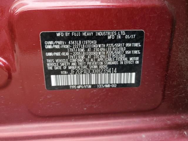2017 SUBARU CROSSTREK - JF2GPADCXHH239414
