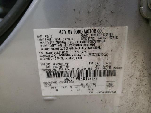 2018 FORD ECOSPORT T - MAJ6P1WL5JC197282