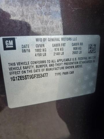 2016 CHEVROLET MALIBU LT - 1G1ZE5ST9GF353477