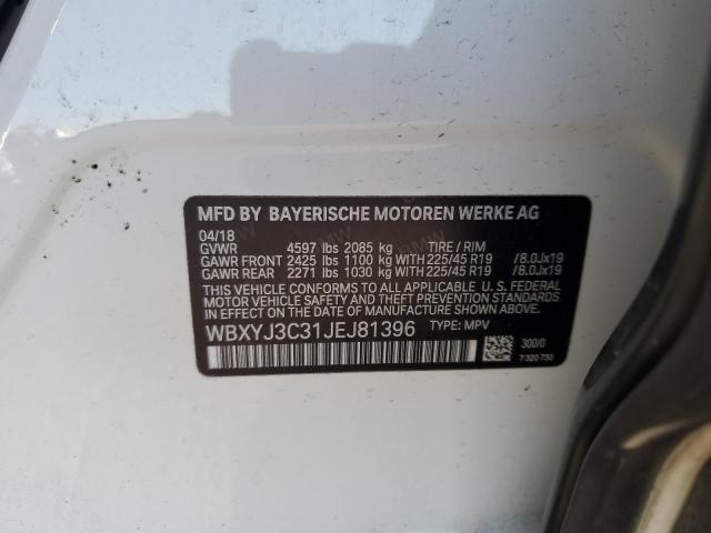 2018 BMW X2 SDRIVE2 WBXYJ3C31JEJ81396