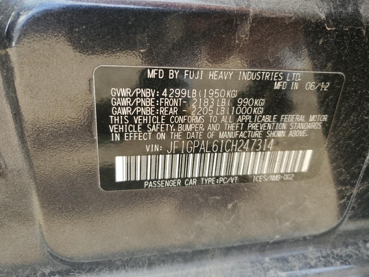 SUBARU IMPREZA SPORT PREMIUM