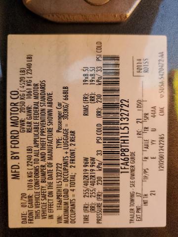 2020 FORD MUSTANG - 1FA6P8TH1L5132722