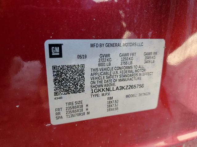 2019 GMC ACADIA SLE - 1GKKNLLA3KZ265756
