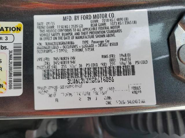 2016 LINCOLN MKZ HYBRID 3LN6L2LUXGR618086