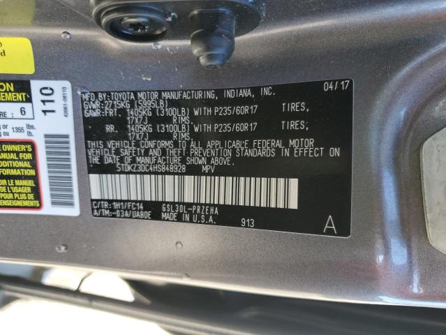 2017 TOYOTA SIENNA LE 5TDKZ3DC4HS848928