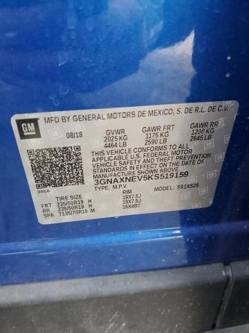 2019 CHEVROLET EQUINOX PR - 3GNAXNEV5KS519159