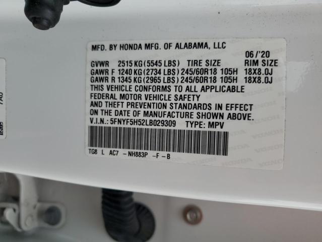 2020 HONDA PILOT EXL - 5FNYF5H52LB029309