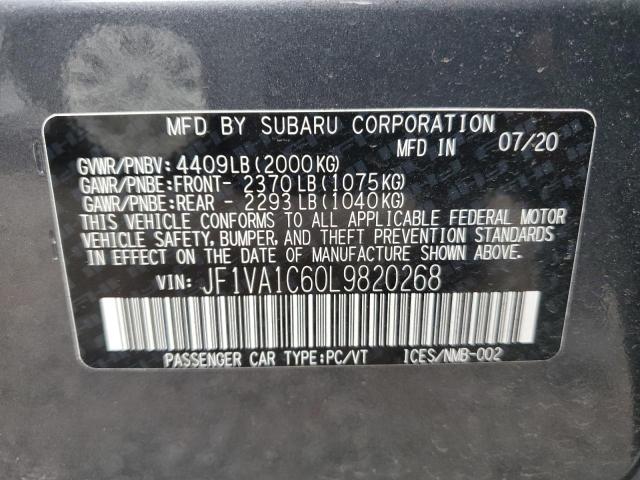 2020 SUBARU WRX PREMIU JF1VA1C60L9820268