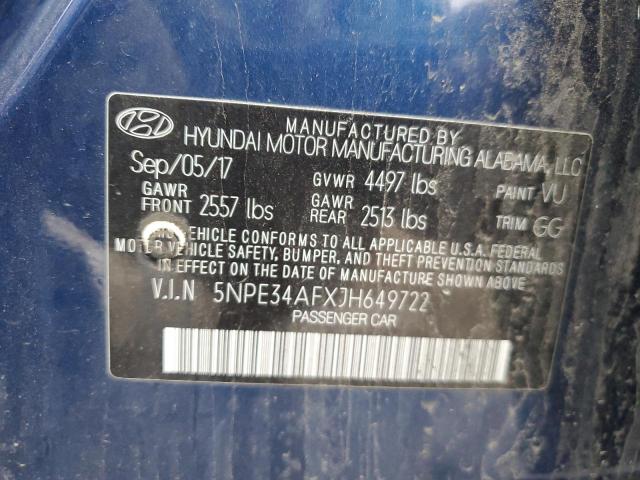 2018 HYUNDAI SONATA SPO - 5NPE34AFXJH649722