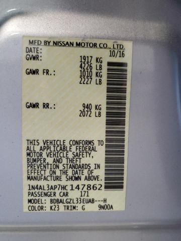 2017 NISSAN ALTIMA 2.5 - 1N4AL3AP7HC147862