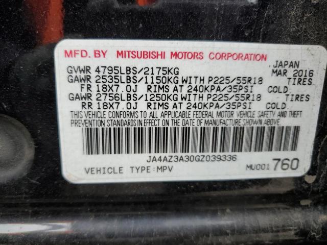2016 MITSUBISHI OUTLANDER - JA4AZ3A30GZ039336