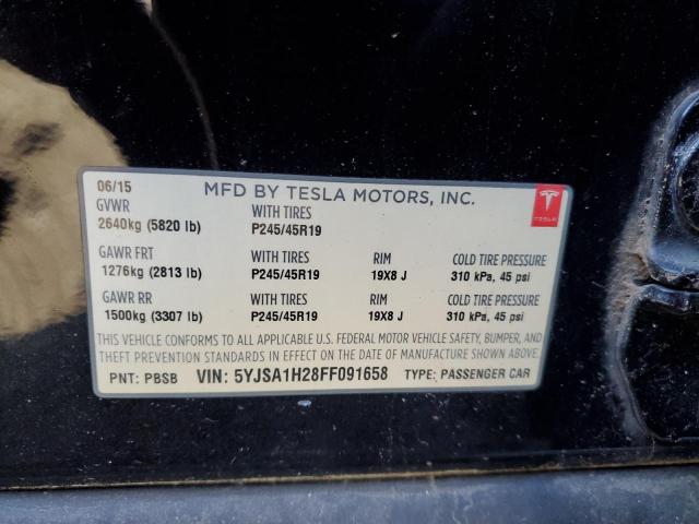 2015 TESLA MODEL S 85 5YJSA1H28FF091658