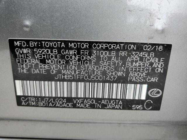 2018 LEXUS LS 500 BAS JTHB51FF0J5001437