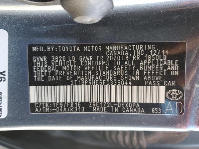 2015 TOYOTA COROLLA EC - 2T1BPRHE6FC335044