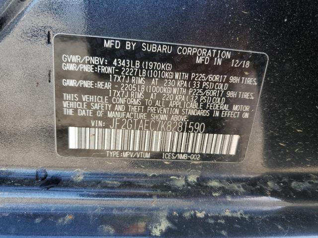 2019 SUBARU CROSSTREK - JF2GTAEC7K8281590