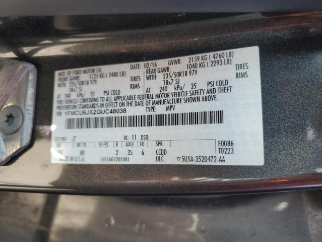 2016 FORD ESCAPE TIT - 1FMCU9JX2GUC48038