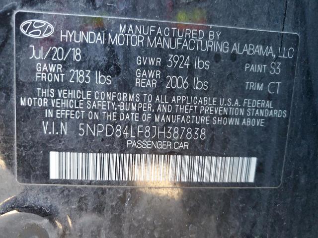 2018 HYUNDAI ELANTRA SE - 5NPD84LF8JH387838