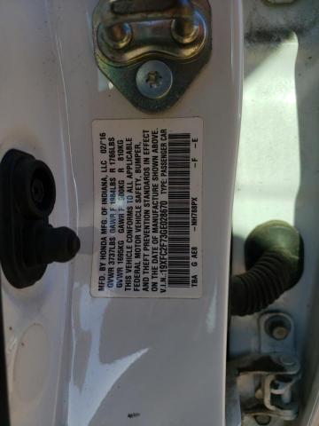 2016 HONDA CIVIC EX - 19XFC2F73GE028670