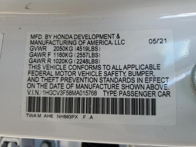 2021 HONDA ACCORD HYB 1HGCV3F58MA015768