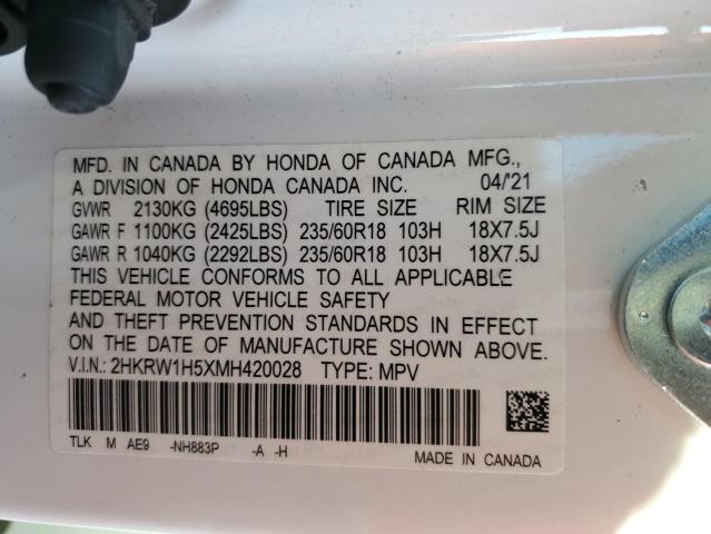 2021 HONDA CR-V EX - 2HKRW1H5XMH420028