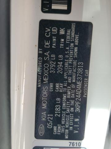 2021 KIA FORTE FE 3KPF24AD4ME373813