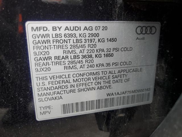 2021 AUDI Q7 PREMIUM - WA1AJAF79MD000163