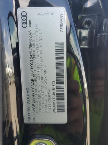 2018 AUDI A3 E-TRON WAUUPBFF1JA154858