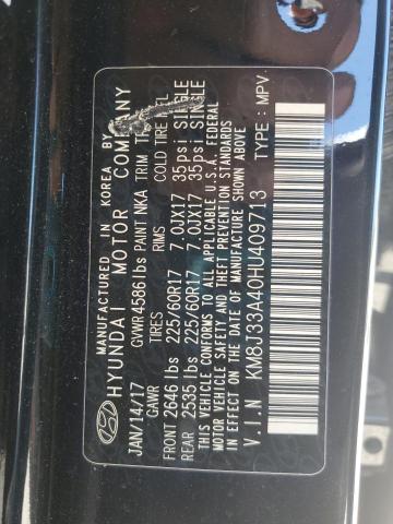 2017 HYUNDAI TUCSON LIM - KM8J33A40HU409713