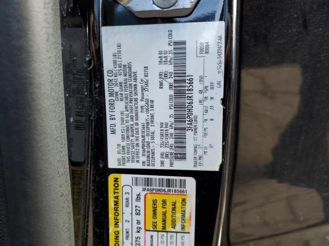 2018 FORD FUSION SE - 3FA6P0HD6JR185661