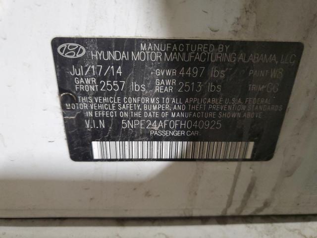 2015 HYUNDAI SONATA SE - 5NPE24AF0FH040925