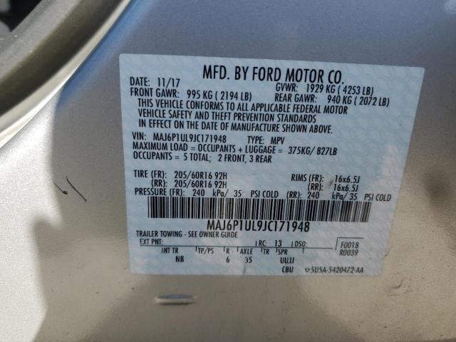 2018 FORD ECOSPORT S - MAJ6P1UL9JC171948