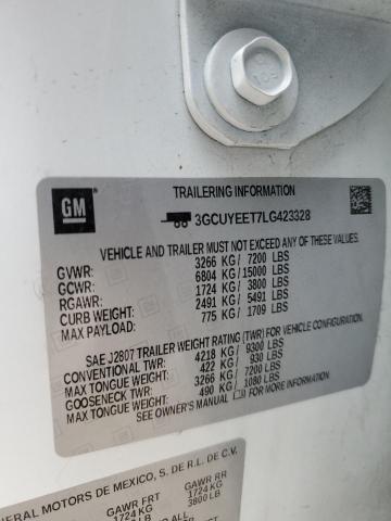 2020 CHEVROLET SILVERADO - 3GCUYEET7LG423328