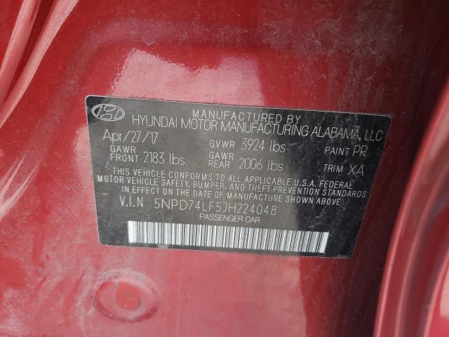 5NPD74LF5JH224048 2018 HYUNDAI ELANTRA