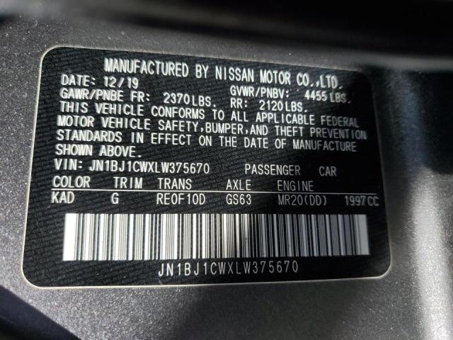 2020 NISSAN ROGUE SPOR - JN1BJ1CWXLW375670