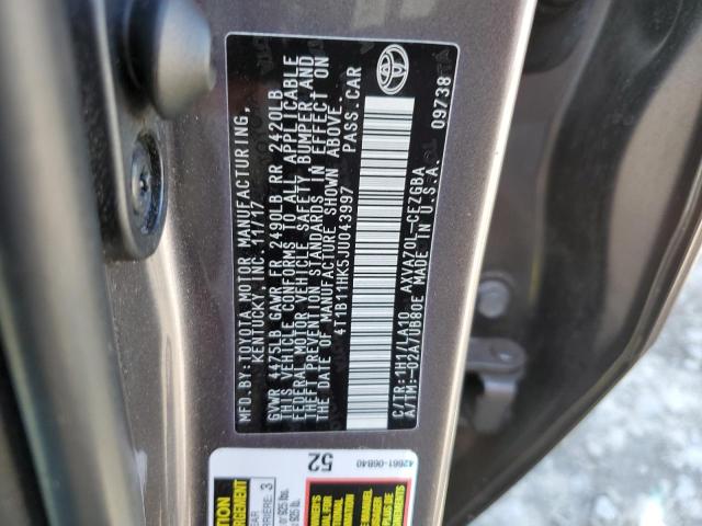 2018 TOYOTA CAMRY L - 4T1B11HK5JU043997